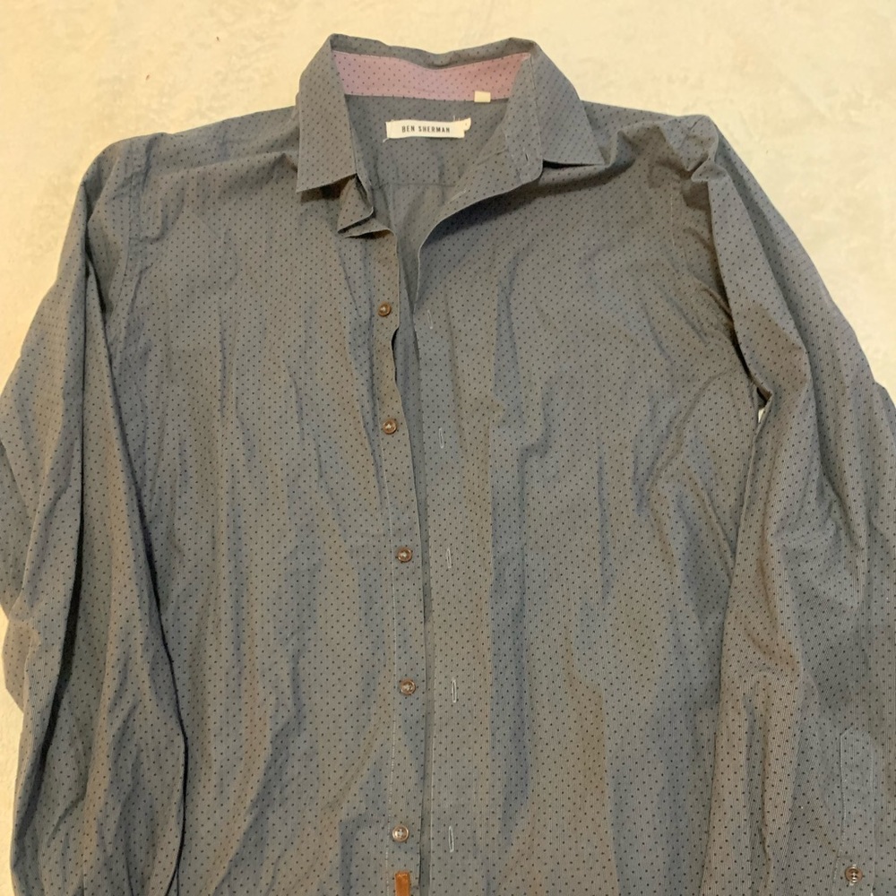 Ben Sherman Men Button Down Dress Shirt